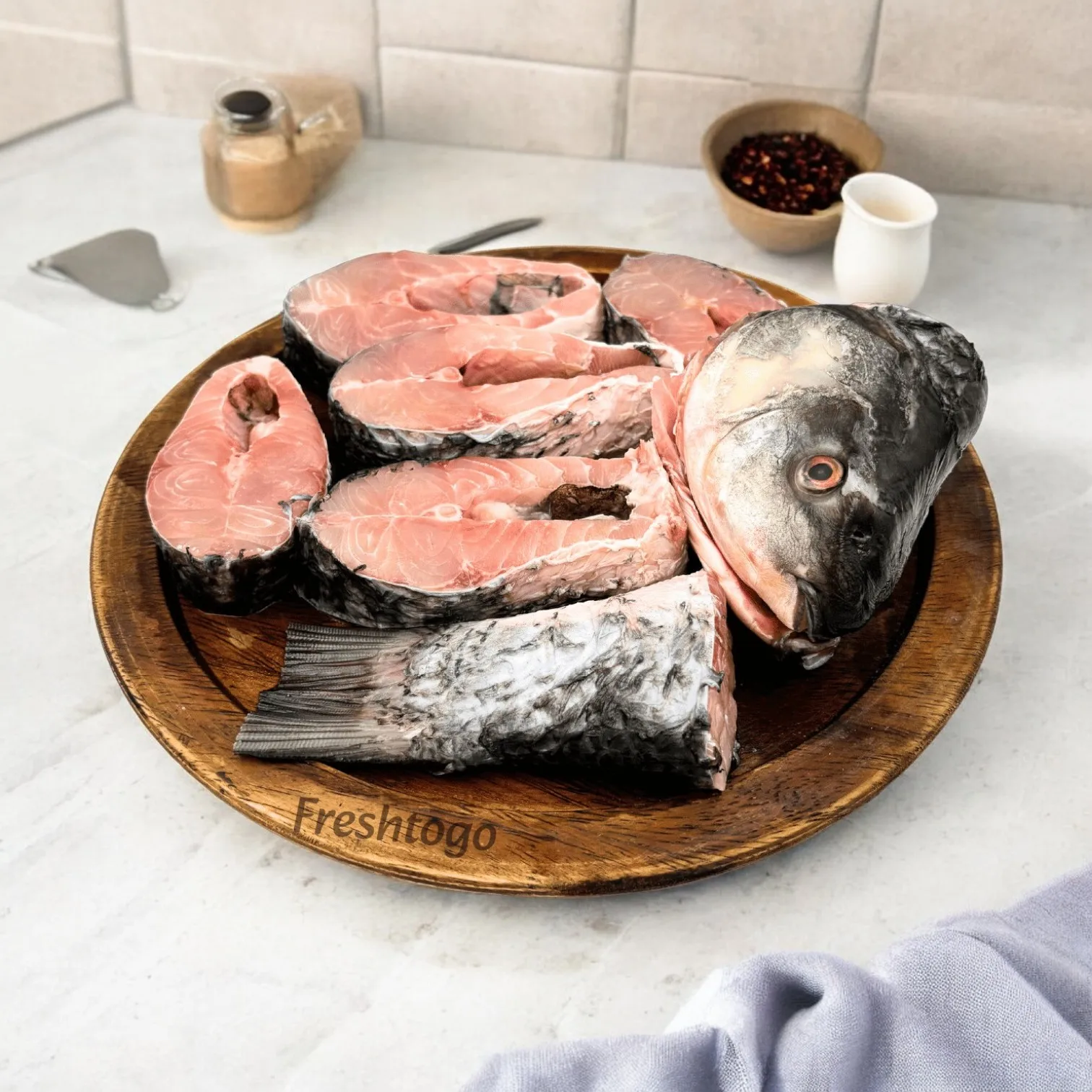 Buy Freshwater Rohu Fish Large Size Whole Fish with Head Online ...